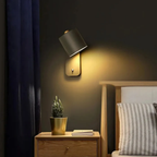 Nordic modern LED wall sconce turned on