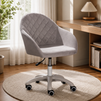 Nordic velvet office chair with adjustable height and swivel base