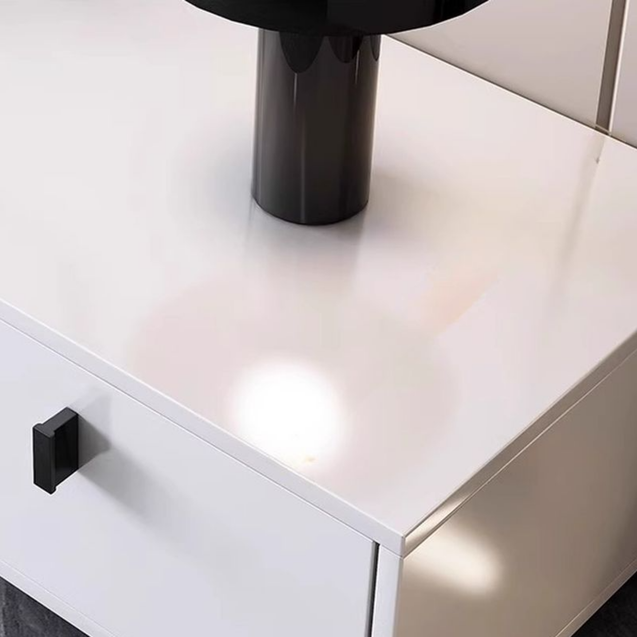 Plywood and MDF material detail on TV stand