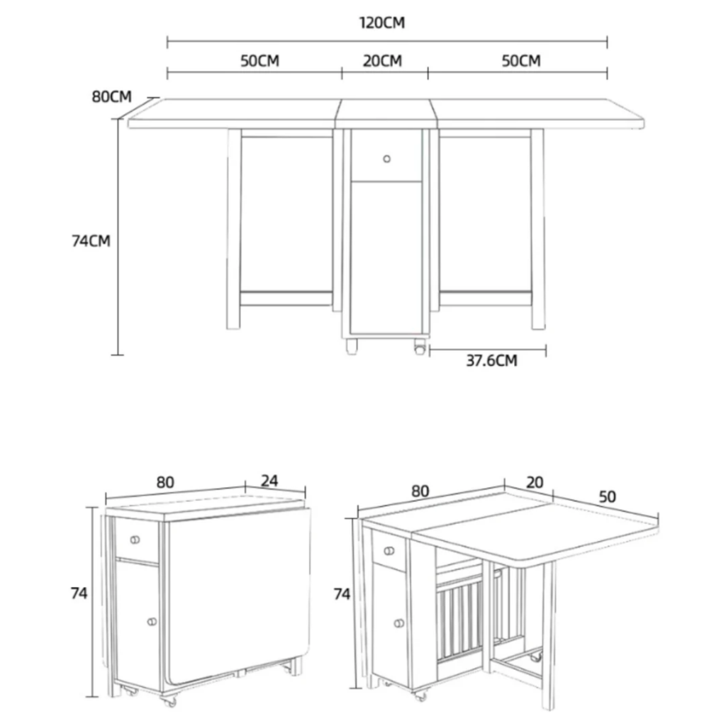 Scandinavian dining table and chair set dimensions