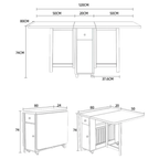 Scandinavian dining table and chair set dimensions