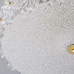 Bottom view of the Scandinavian glass semi-flush mount ceiling light