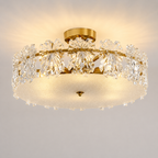 Scandinavian glass semi-flush mount ceiling light