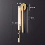 Dimensions of the Scandinavian modern wall sconce