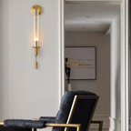 Scandinavian wall sconce in a dining room