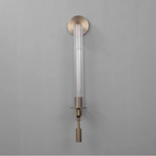 Side profile of the tubular glass wall sconce