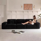 Front view of Scandinavian modular sofa