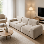 Scandinavian modular sofa in modern living room