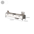 Modern 4-drawer TV stand dimensions small size
