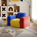 Small colorful velvet accent sofa