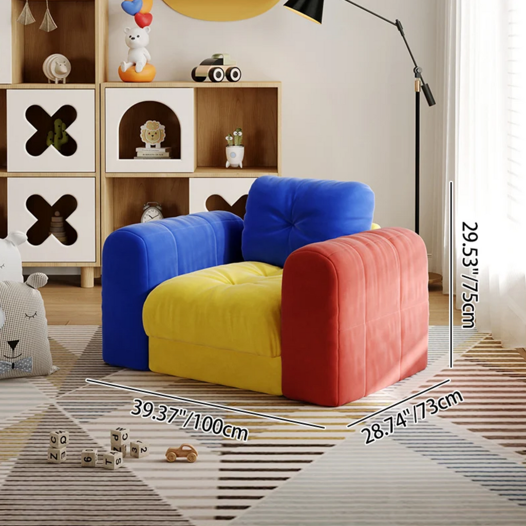Dimensions of the small velvet accent sofa
