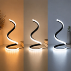Snake shape LED table lamp with three light colors