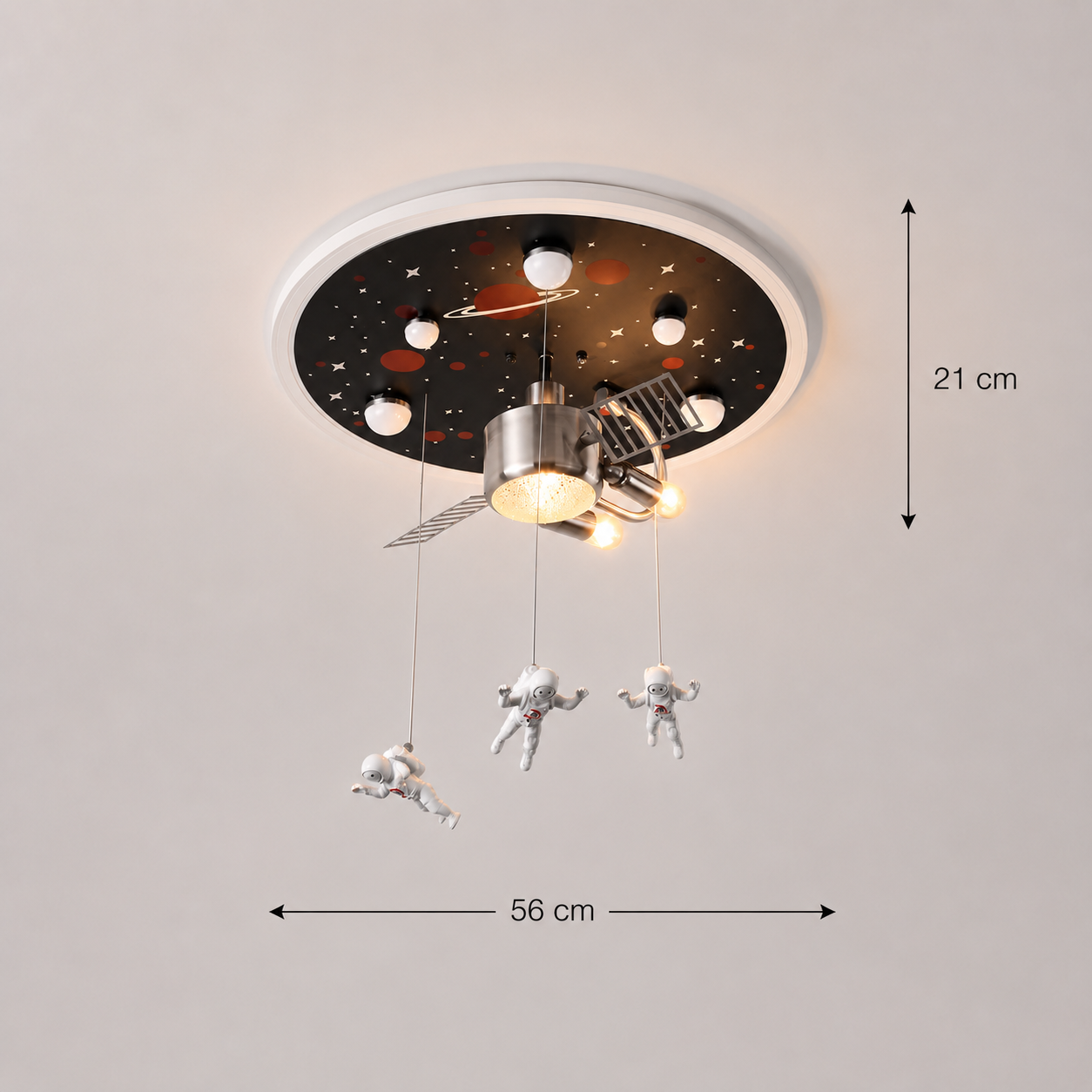 Dimensions of the space satellite ceiling light large size