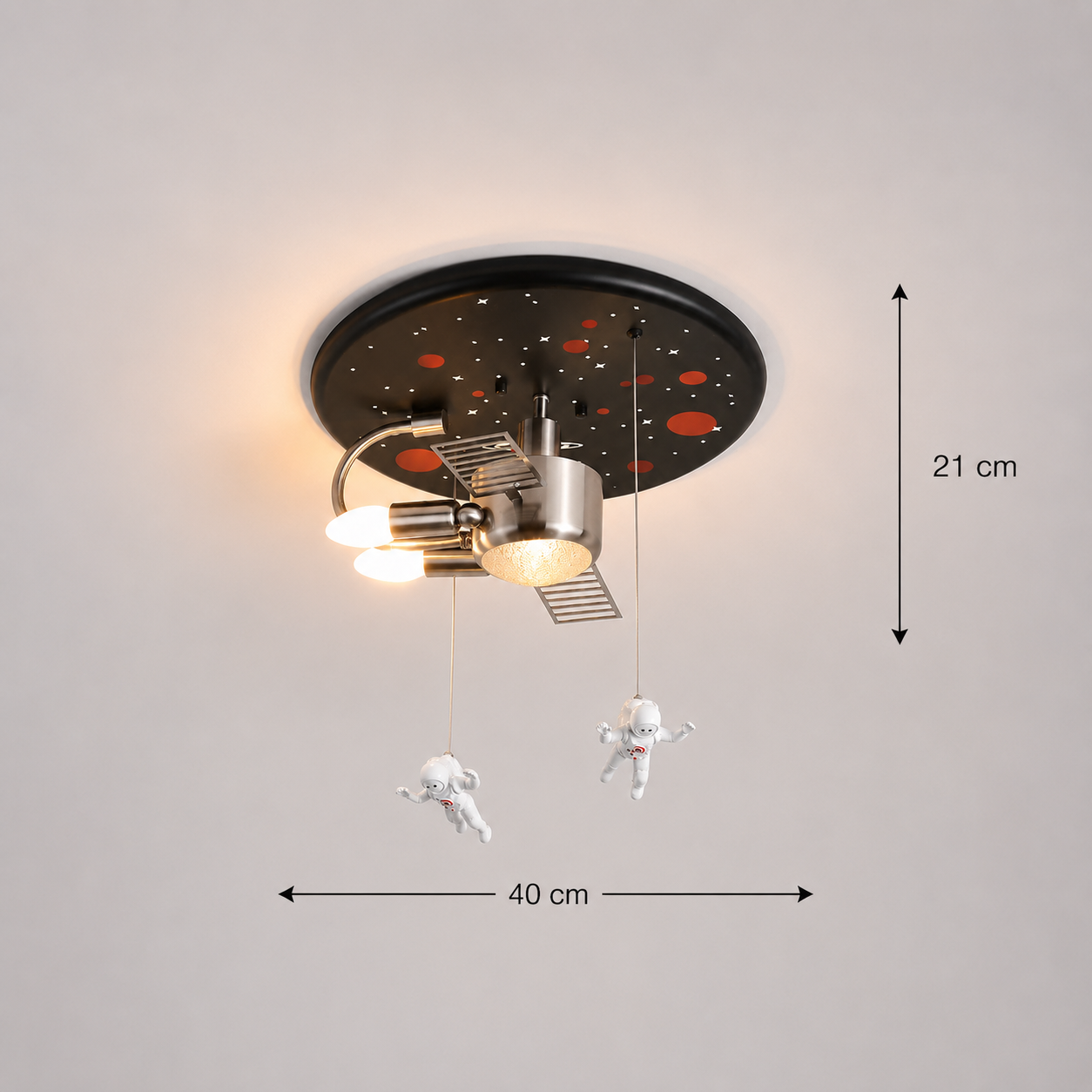 Dimensions of the space satellite ceiling light small size