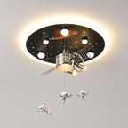 Large size space satellite ceiling light for kids bedroom