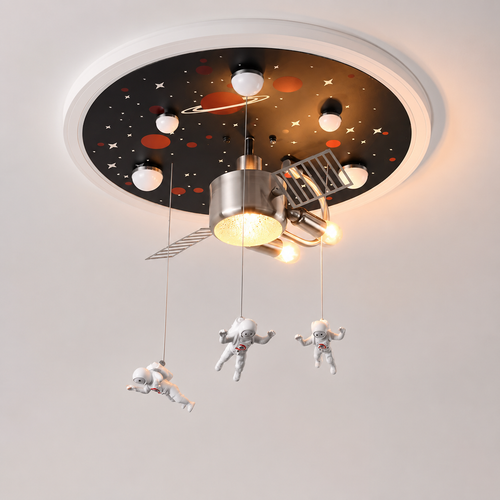 Space satellite ceiling light turned off