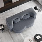 Space-saving modern sofa bed top view