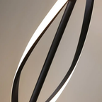 Integrated LED lighting detail of spiral floor lamp