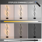 Different lighting modes of modern spiral LED floor lamp