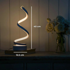Modern LED spiral table lamp dimensions