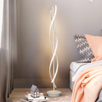 RGB spiral floor lamp in bedroom