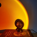 Sunset projection lamp in a modern living room