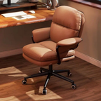 Angled view of contemporary swivel desk chair