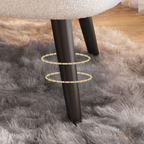 Metal legs and carbon steel frame of teddy accent chair