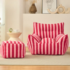 Side profile of the teddy fleece lounge sofa