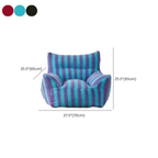 Dimensions of the single-seat teddy fleece sofa