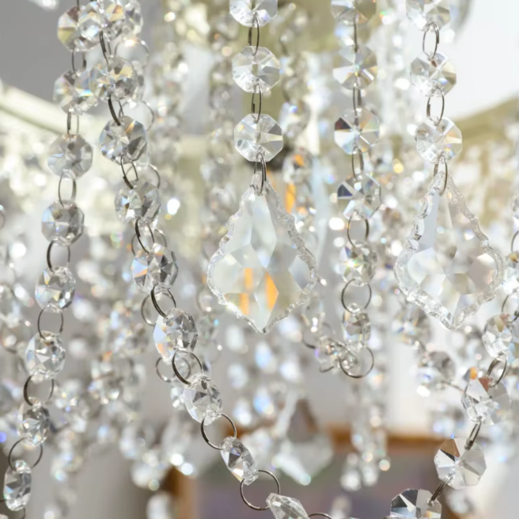 Close-up of the crystal bead details