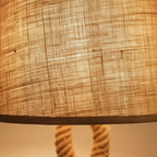 Close-up of the fabric lampshade