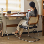 Vintage wooden desk with one drawer for home office