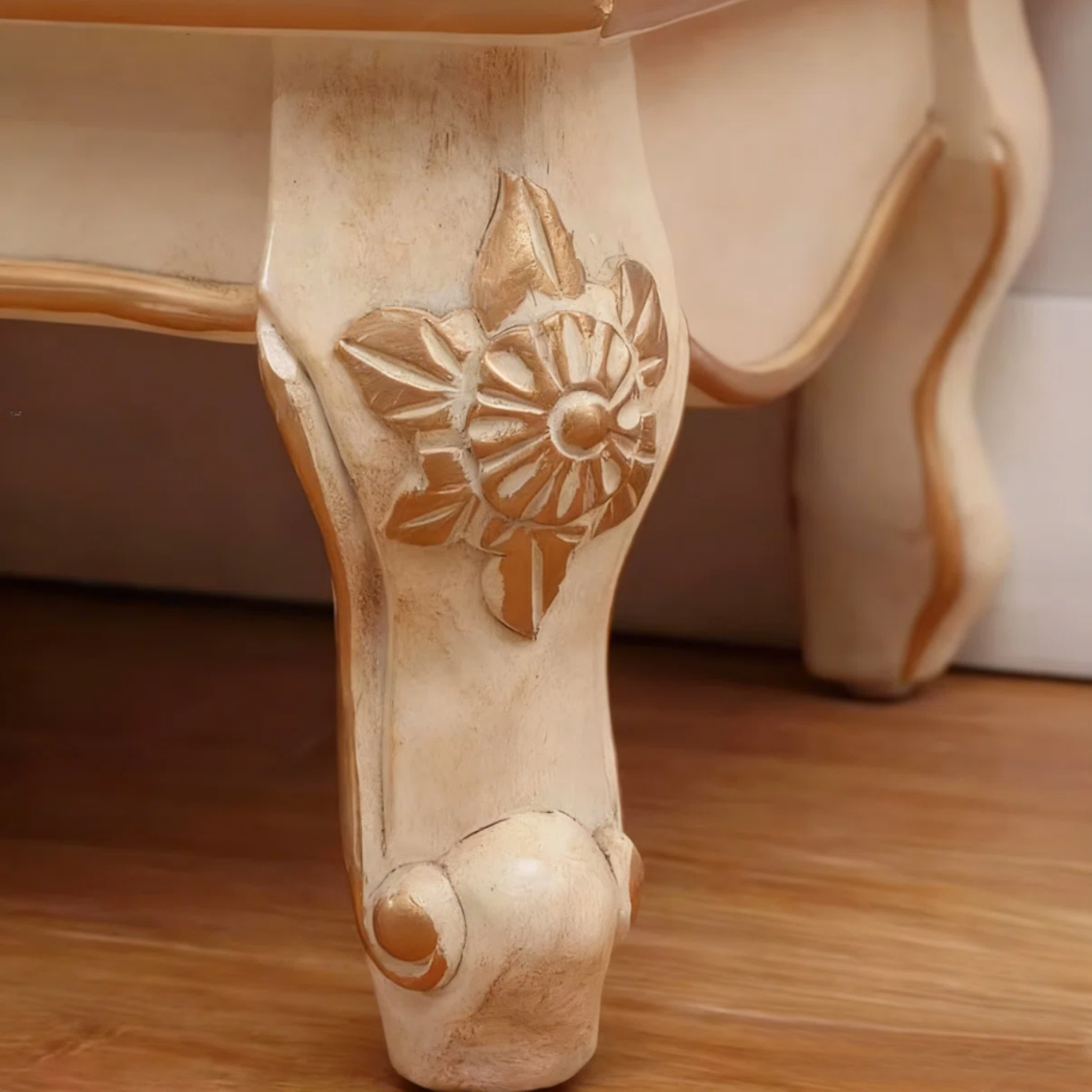 European style shoe storage cabinet details