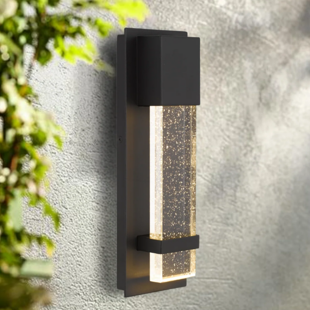 Waterproof outdoor wall light with standard lighting