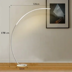 White fishing rod style LED floor lamp