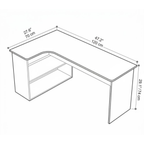 120 cm contemporary white L-shaped desk